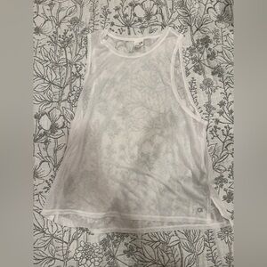 Gap fit Women's White Transparent Workout Tank Top